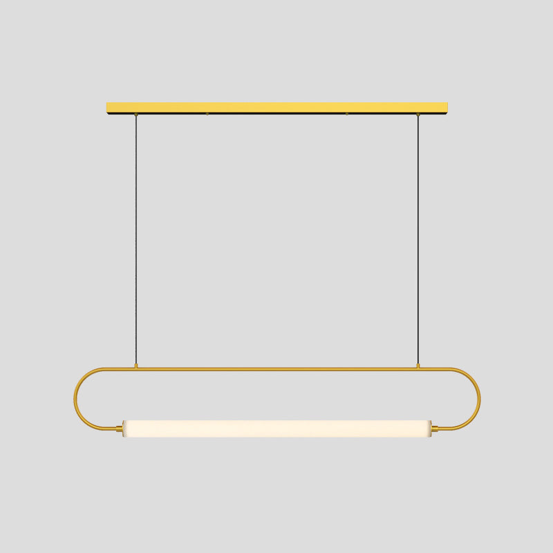 Lineal colgante isla luz contemporánea lámpara de lámpara de metal lámpara para comedor