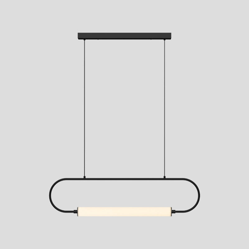 Lineal colgante isla luz contemporánea lámpara de lámpara de metal lámpara para comedor