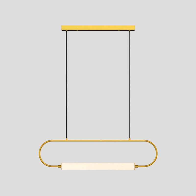 Lineal colgante isla luz contemporánea lámpara de lámpara de metal lámpara para comedor