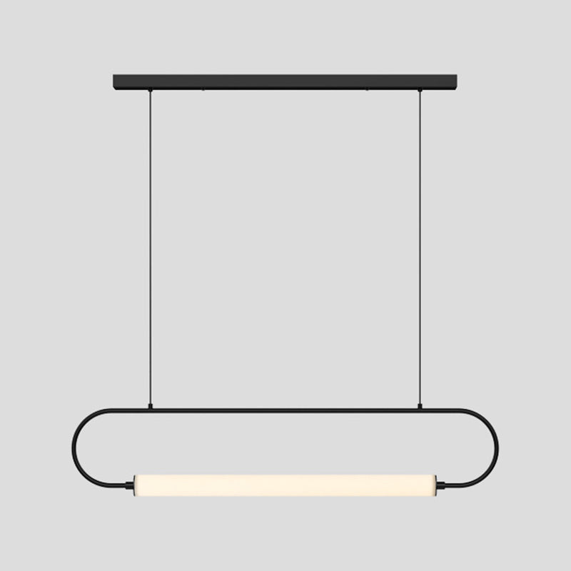 Lineal colgante isla luz contemporánea lámpara de lámpara de metal lámpara para comedor