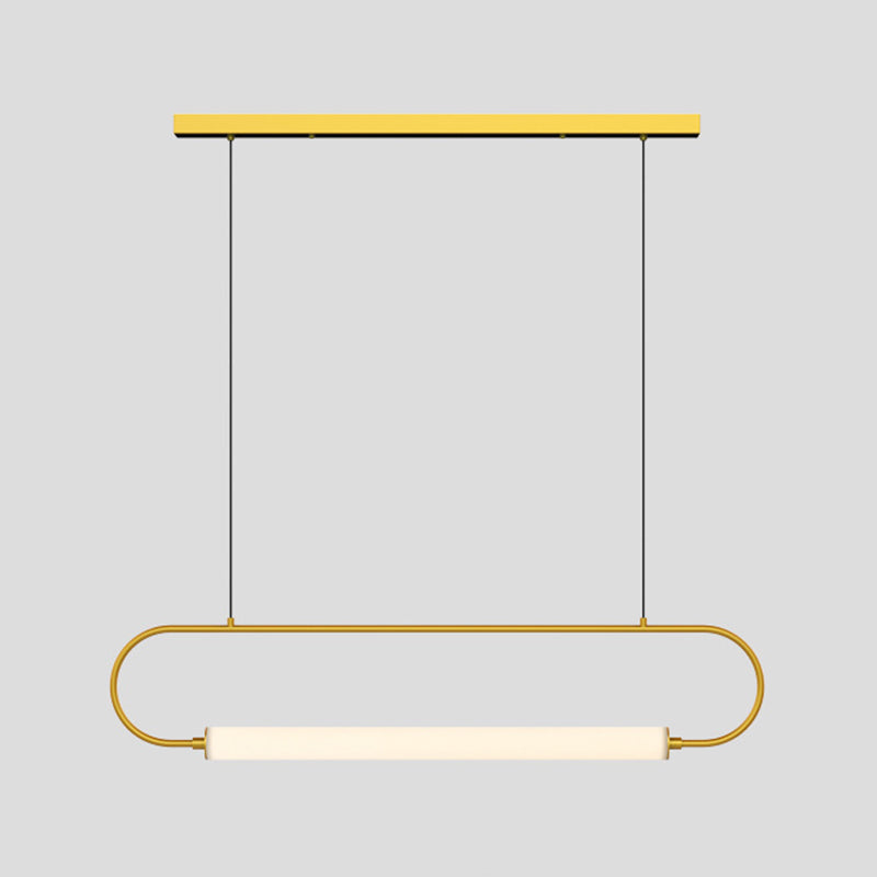 Lineal colgante isla luz contemporánea lámpara de lámpara de metal lámpara para comedor