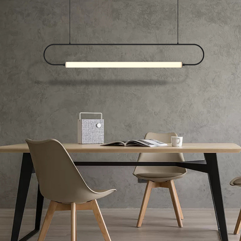 Lineal colgante isla luz contemporánea lámpara de lámpara de metal lámpara para comedor