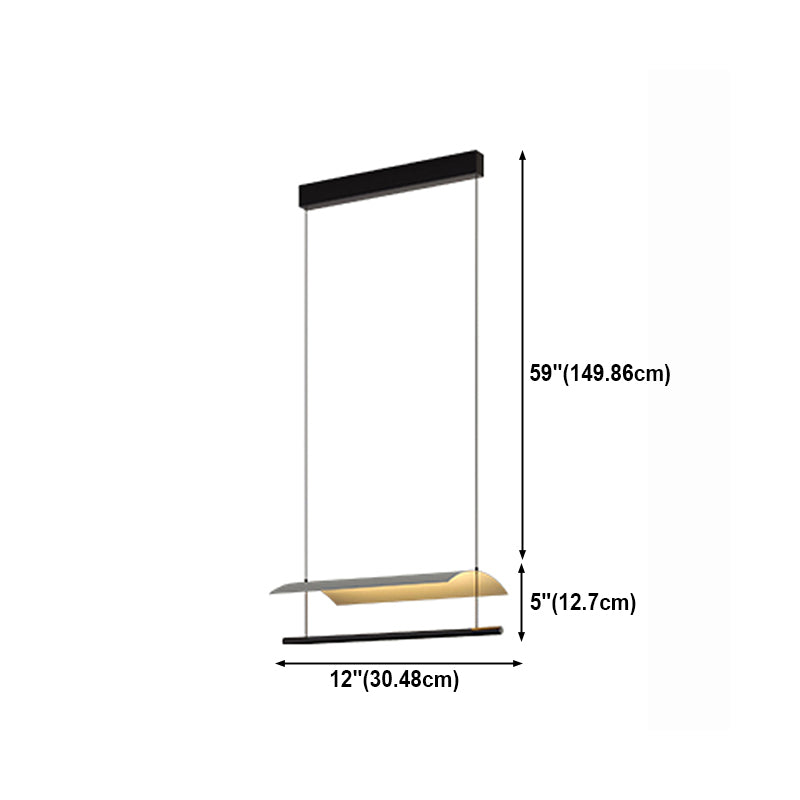 Modern Geometry Island Chandelier de 1 luces Restaurante LED LED LIGHTURES CON SHADE ACRYLIC