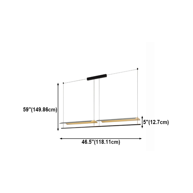 Modern Geometry Island Chandelier de 1 luces Restaurante LED LED LIGHTURES CON SHADE ACRYLIC