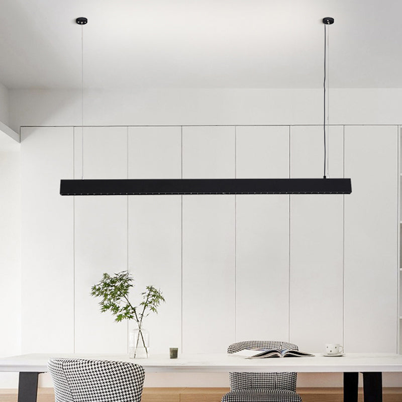 Modernes Rechteckinsel Light Restaurant LED Hängende Leuchten mit Acrylschatten