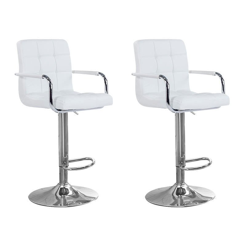 Taburete elevable con respaldo moderno, taburete de bar de acero para el hogar con cojín