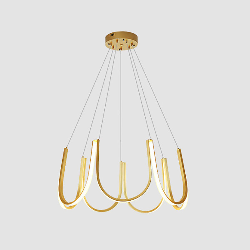 Nordic Aluminum Chandelier Geometric Multi Light Hanging Light for Restaurant