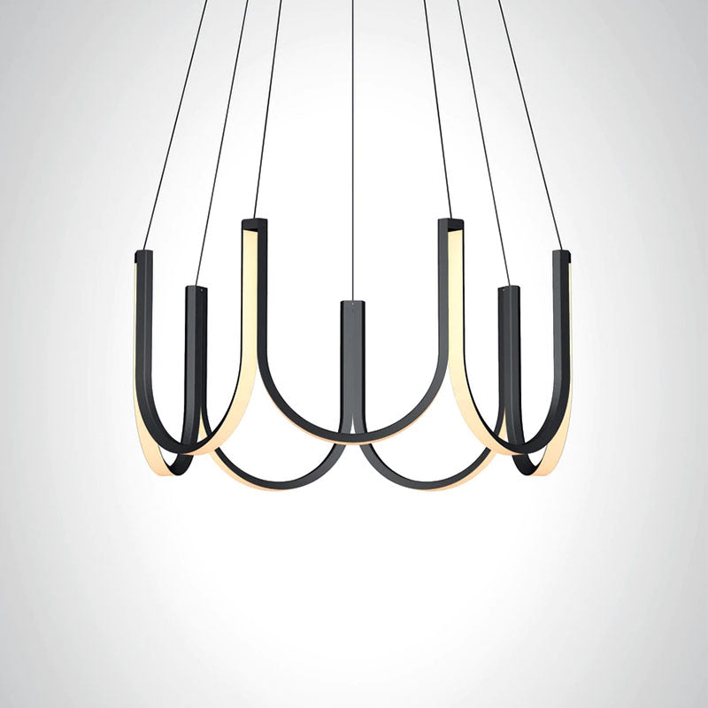 Nordic Aluminum Chandelier Geometric Multi Light Hanging Light for Restaurant