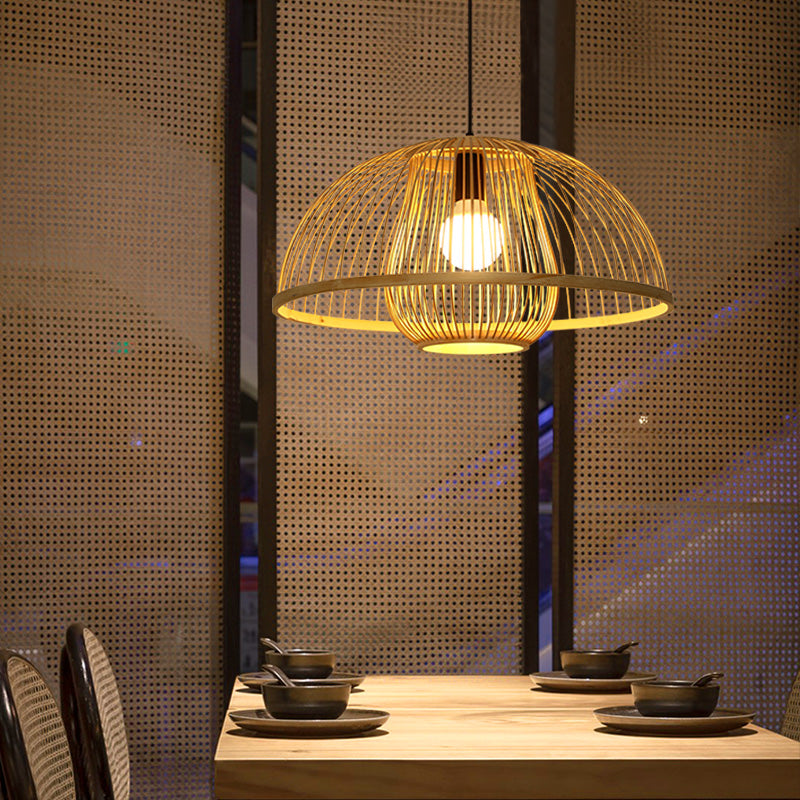 Bamboo moderne suspendu le luminaire pendentif simple pour le salon du salon