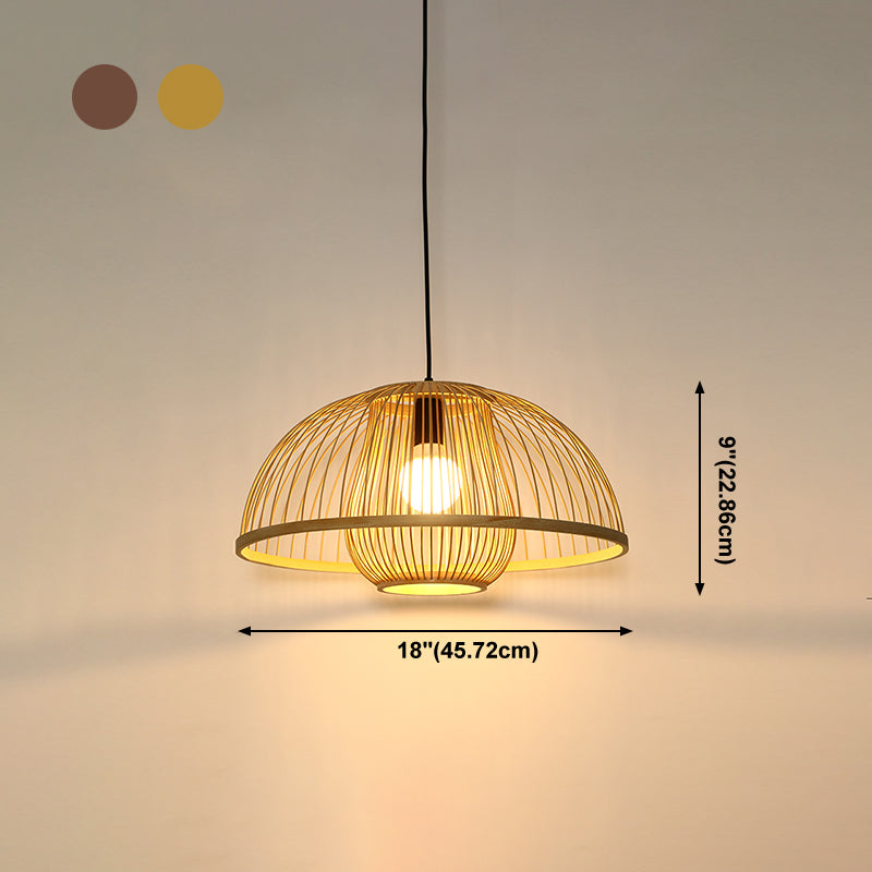 Bamboo moderne suspendu le luminaire pendentif simple pour le salon du salon