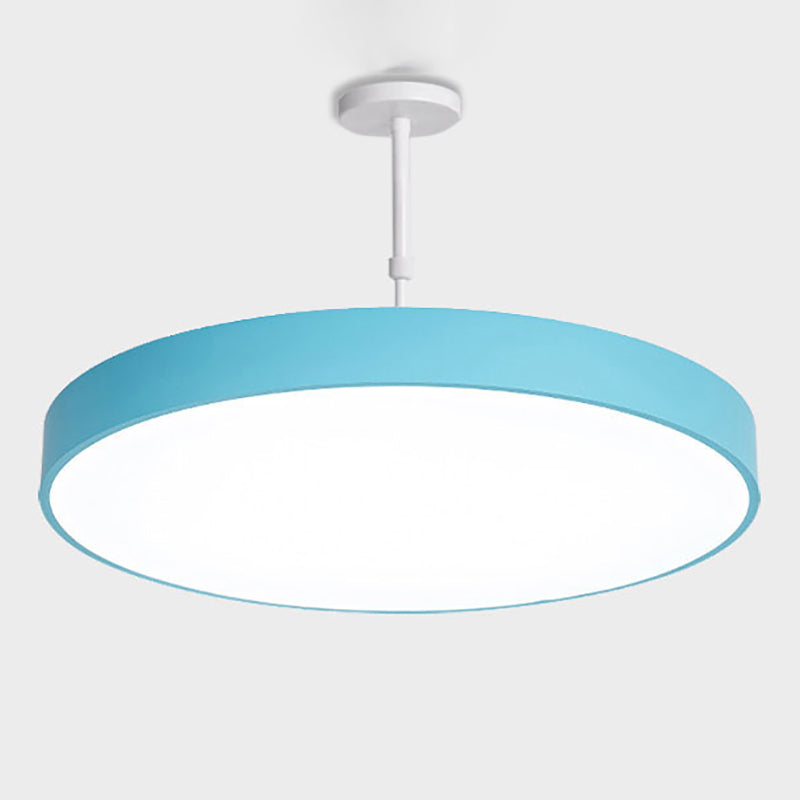 Mehrfarbige runde LED -Anhänger -Beleuchtungs -Leuchten -Makkaron -Metall -Makkaron -Hängebangußenlampe