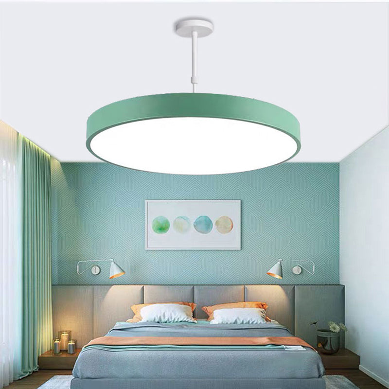 Mehrfarbige runde LED -Anhänger -Beleuchtungs -Leuchten -Makkaron -Metall -Makkaron -Hängebangußenlampe