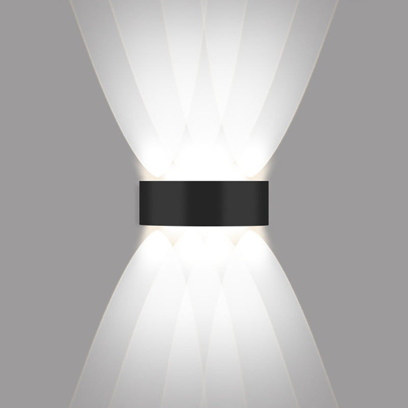 Aluminium -Wandleuchten im nordischen Stil schwarzes Mehrlichtwandlicht für draußen