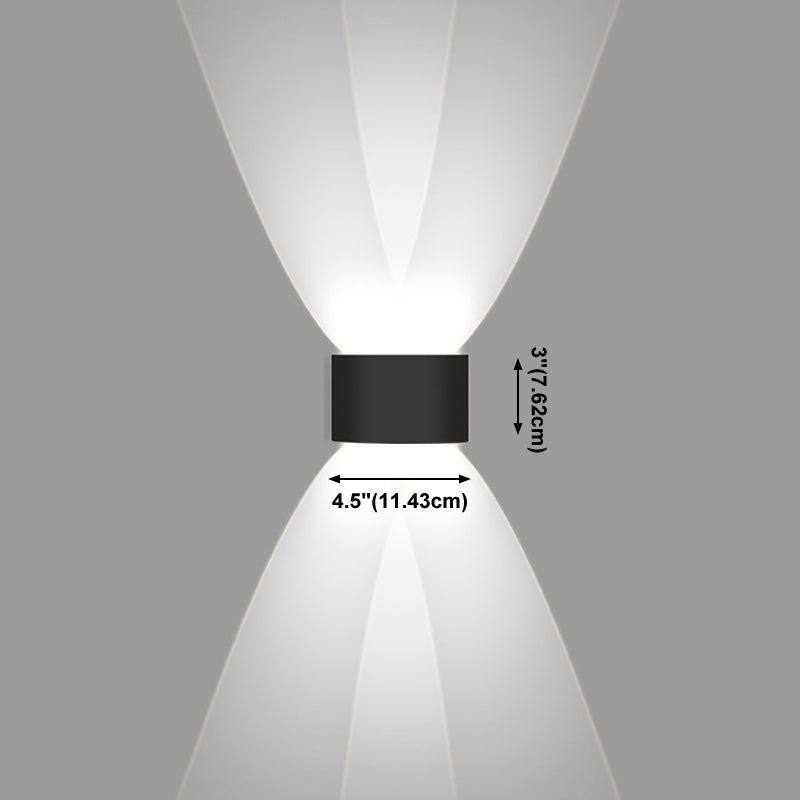 Aluminium -Wandleuchten im nordischen Stil schwarzes Mehrlichtwandlicht für draußen