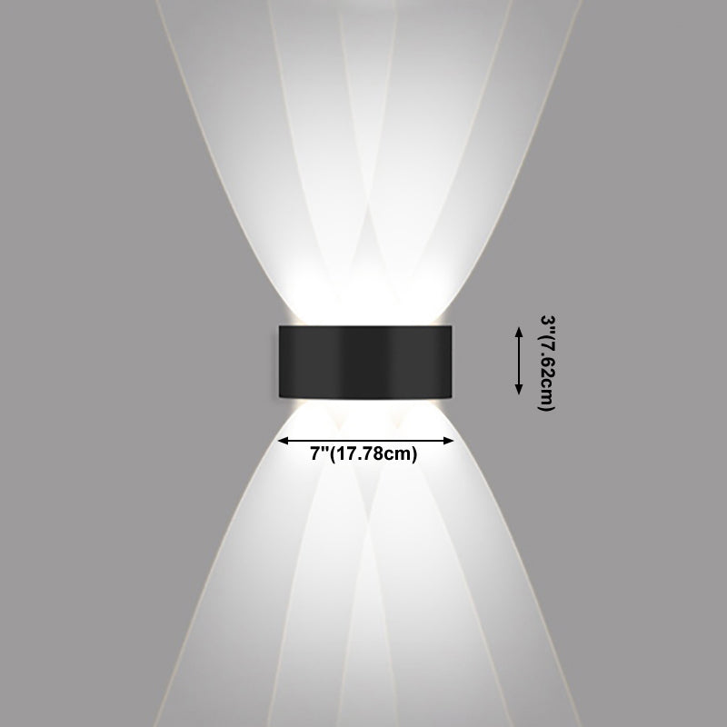 Aluminium -Wandleuchten im nordischen Stil schwarzes Mehrlichtwandlicht für draußen