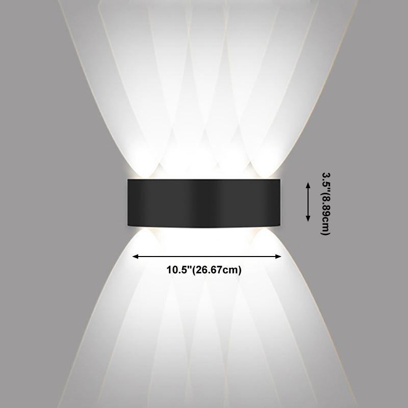 Aluminium -Wandleuchten im nordischen Stil schwarzes Mehrlichtwandlicht für draußen