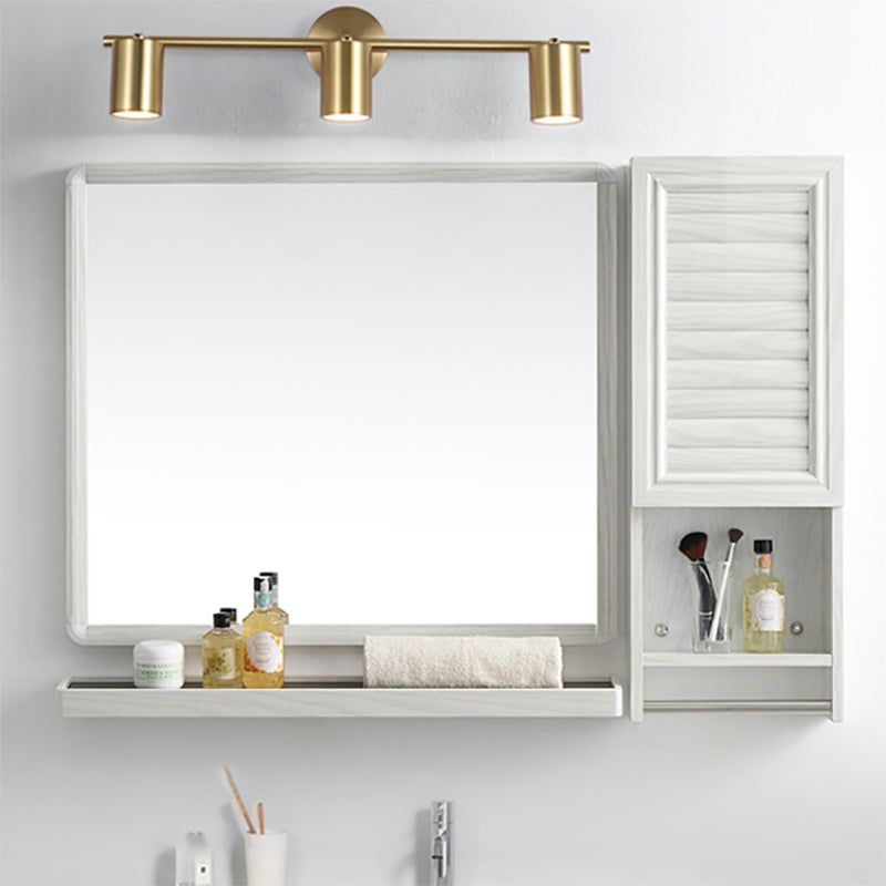 Gold Cylinder Mirror Light Modern Style Metal Wall Mount Lighting Fixture
