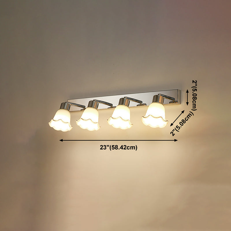 Luminaire miroir moderne Lithinage de mur de salle de bain en verre simpliste