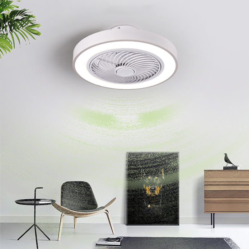 Nordische Metall Deckenventilator 1-Kopf-Flush-Halterungs-Leuchten mit ABS-Lüfterklinge