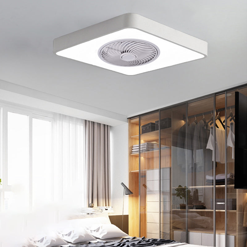 Nordische Metall Deckenventilator 1-Kopf-Flush-Halterungs-Leuchten mit ABS-Lüfterklinge