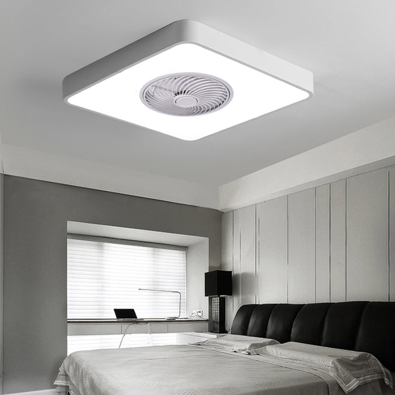 Nordische Metall Deckenventilator 1-Kopf-Flush-Halterungs-Leuchten mit ABS-Lüfterklinge