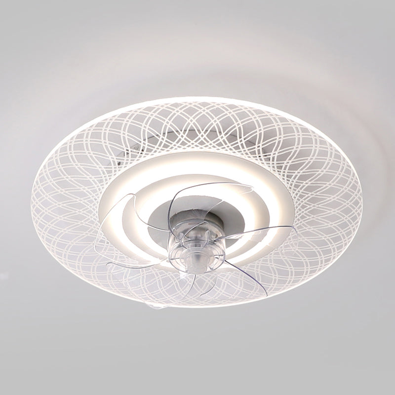 Lampada a ventola a soffitto in metallo in stile semplice per la camera da letto