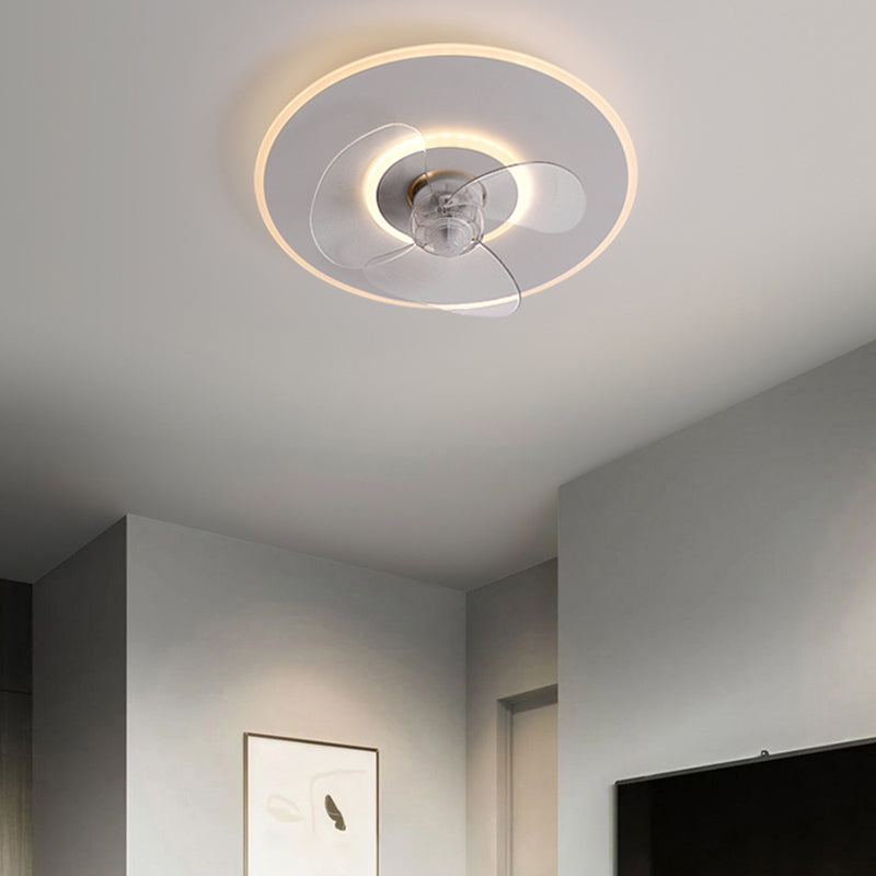 Lampada a ventola a soffitto in metallo in stile semplice per la camera da letto
