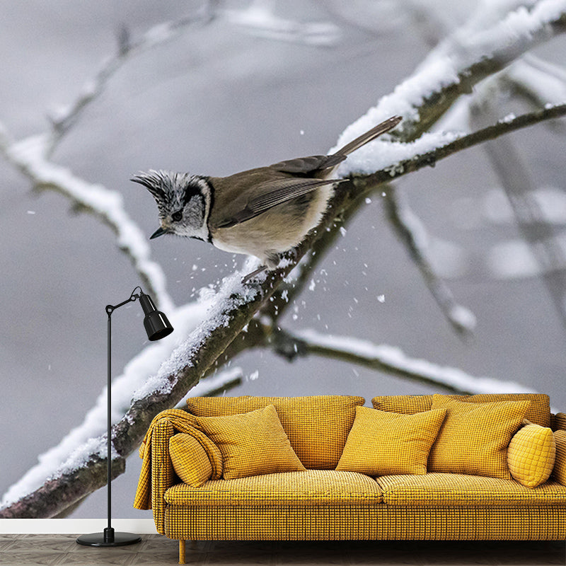 Wild Animal Contemporary Style Mural Mildew Resistant Bedroom Wall Art