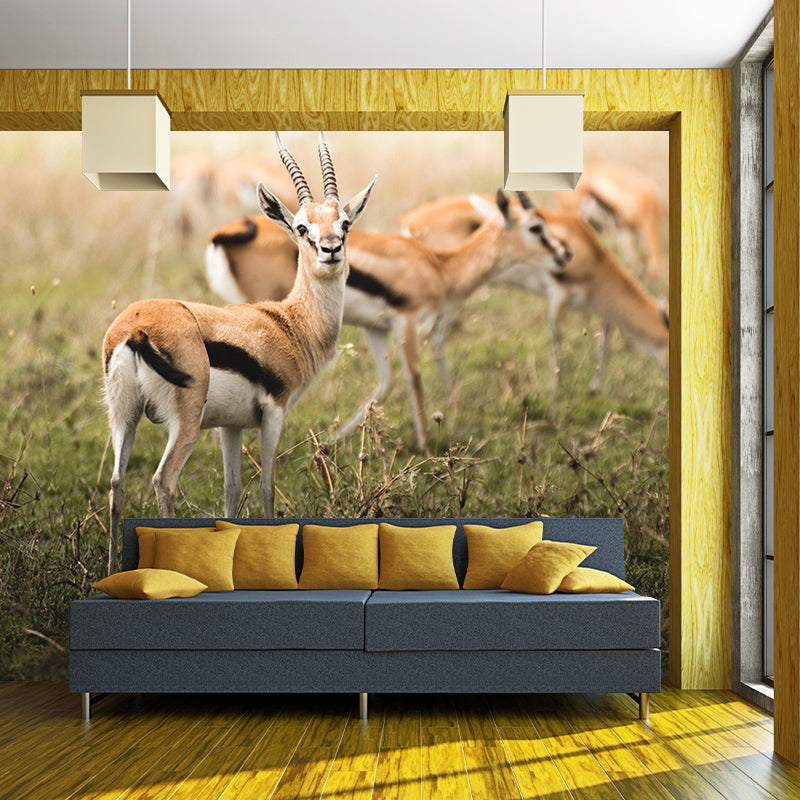 Wild Animal Contemporary Style Mural Mildew Resistant Bedroom Wall Art