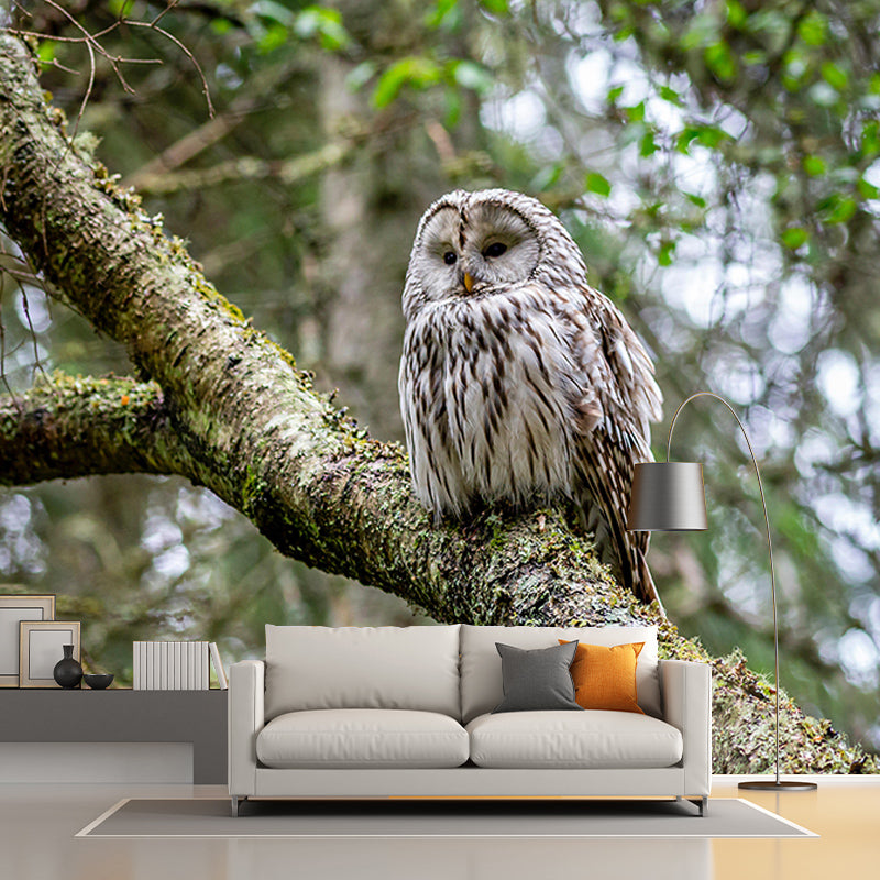 Contemporary Style Wild Animal Mural Mildew Resistant Bedroom Wall Covering