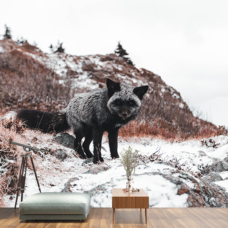 Fancy 3D Print Style Wild Animal Mural Mildew Resistant Room Wall Art