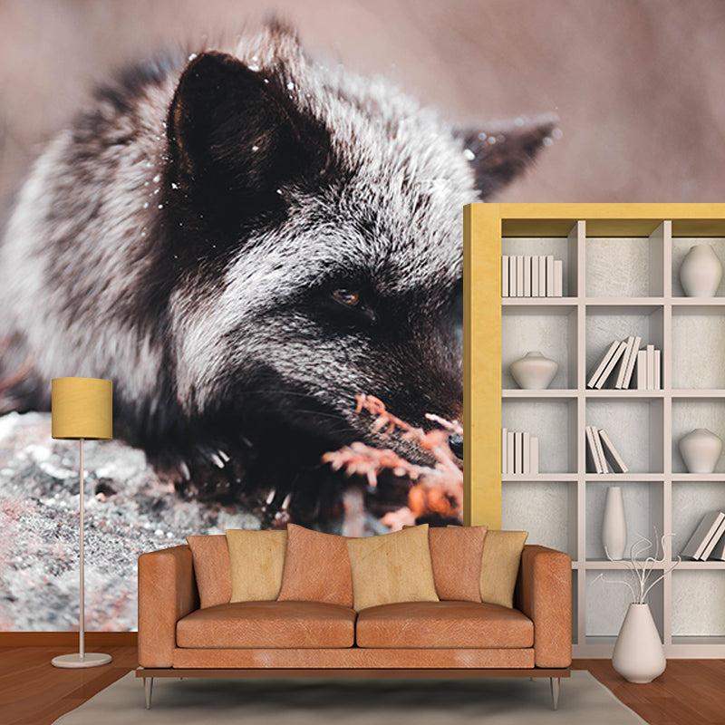 Wall Covering Contemporary Style Wild Animal Mural Wallpaper Mildew Resistant