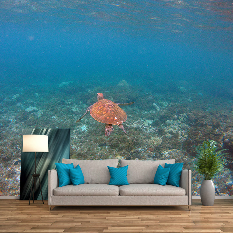 Tropical Beach Style Seabed Mural Mildew Resistant Room Wall Covering