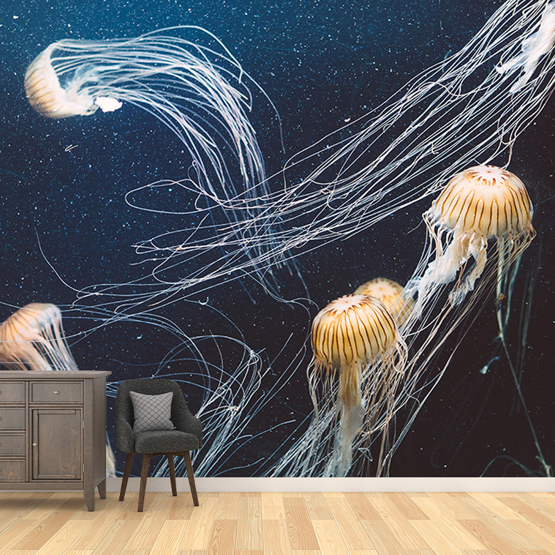 Seabed Tropical Beach Style Mural Mildew Resistant Bathroom Wall Covering