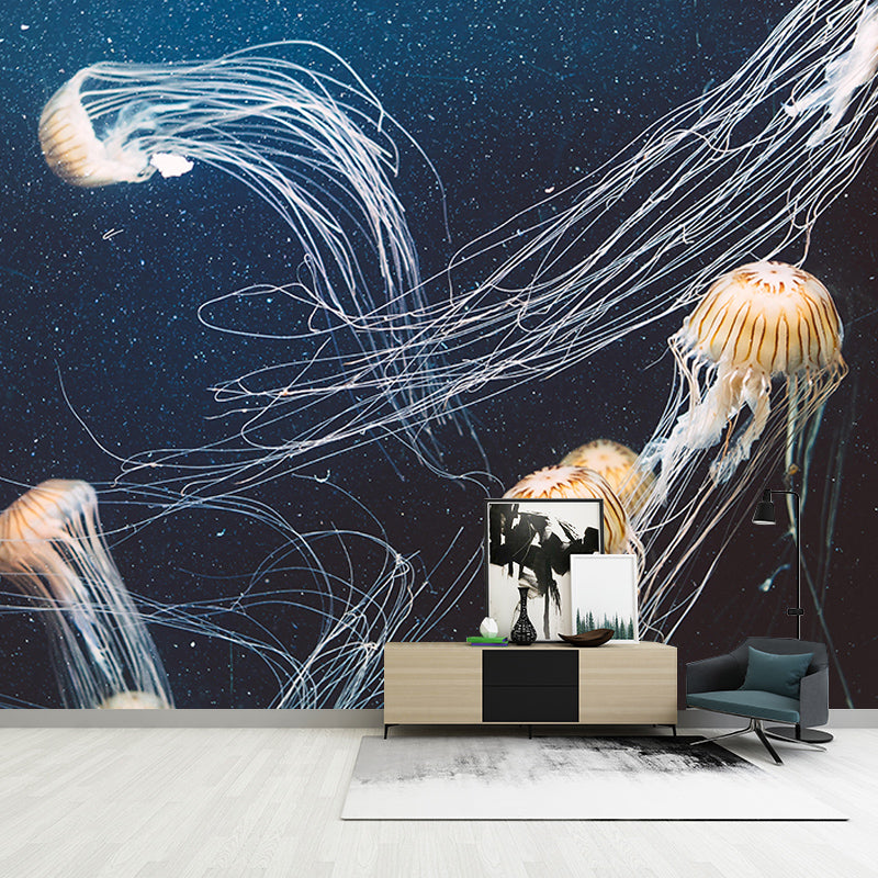 Seabed Tropical Beach Style Mural Mildew Resistant Bathroom Wall Covering