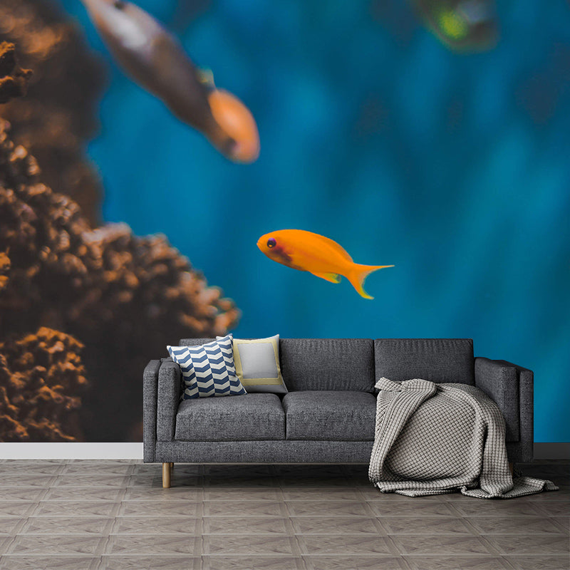 Seabed Tropical Beach Style Mural Mildew Resistant for Bedroom