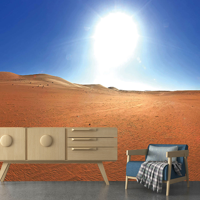 Desert Natural Contemporary Style Desert Wall Mural Mildew Resistant for Room