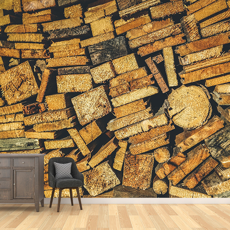 3D Print Industrial Style Wood Texture Mural Mildew Resistant Home Decor