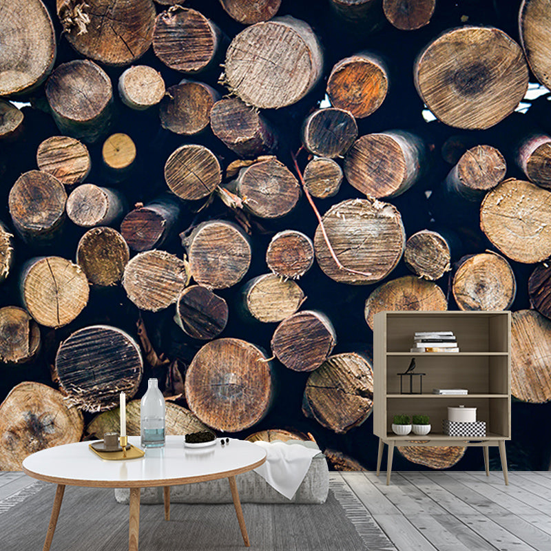 3D Print Industrial Style Wood Texture Mural Mildew Resistant Home Decor