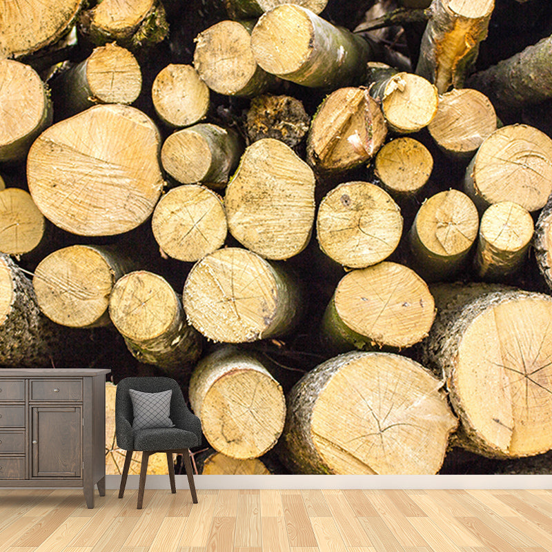 Wood 3D Industrial Style Wood Texture Mural Mildew Resistant Wall Decor