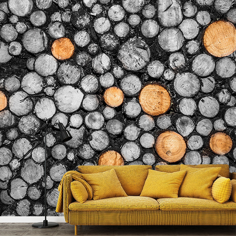 3D Print Industrial Style Wood Texture Mural Mildew Resistant Wall Art