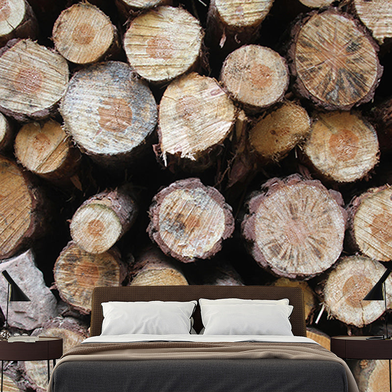 3D Print Industrial Style Wood Texture Mural Mildew Resistant Wall Art