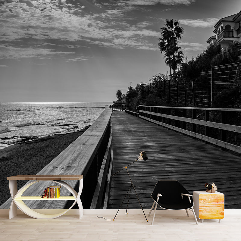 Wooden Bridge Environmental Space Extension Mural Wallpaper Photography Home Decor