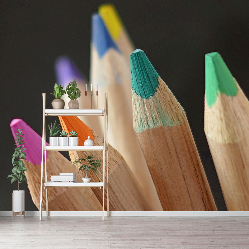 Pencil 3D Mildew Resistant Personal Hobby Mural Drawing Wallpaper Atelier Wall Covering