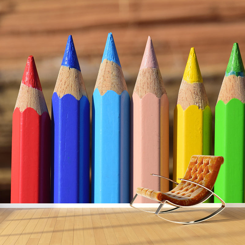 Fancy 3D Pencil Mildew Resistant Personal Hobby Mural Drawing Wallpaper for Atelier