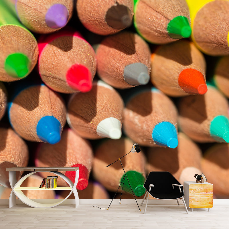 Pencil Color Mildew Resistant Personal Hobby Mural Drawing Wallpaper Wall Art