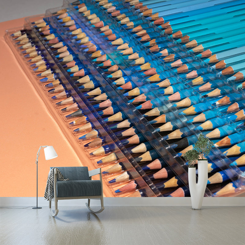 Pencil Color Mildew Resistant Personal Hobby Mural Drawing Wallpaper Wall Art