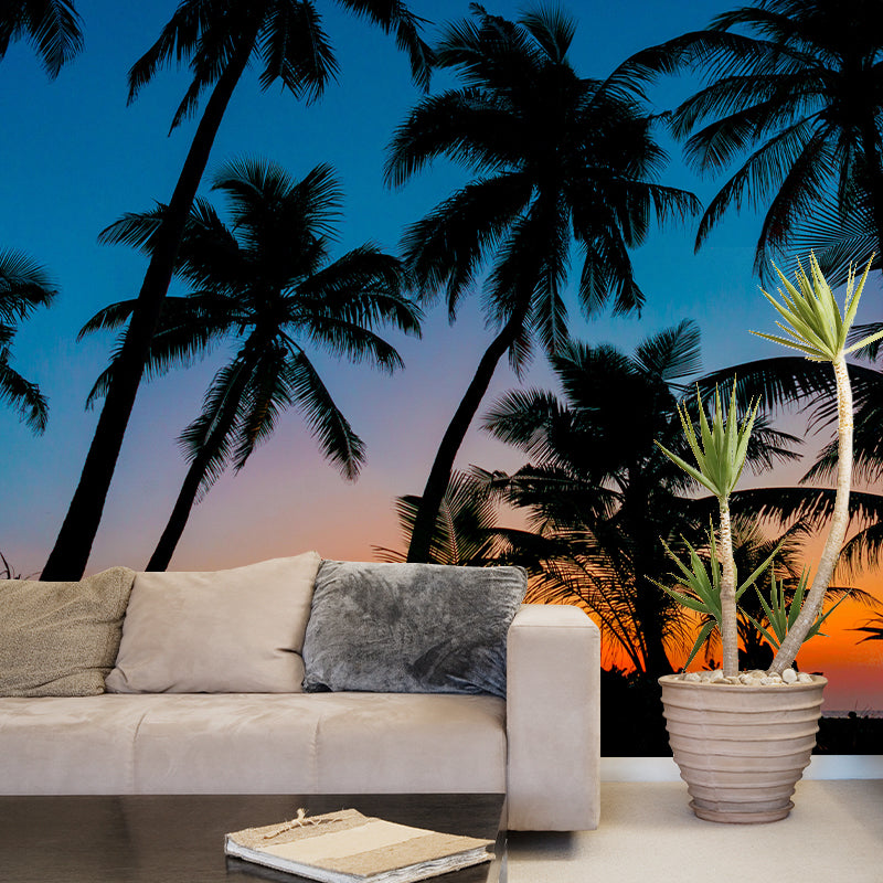 Tropical Palm Tree Mildew Resistant Mural Wallpaper Decorative Photography Home Decor