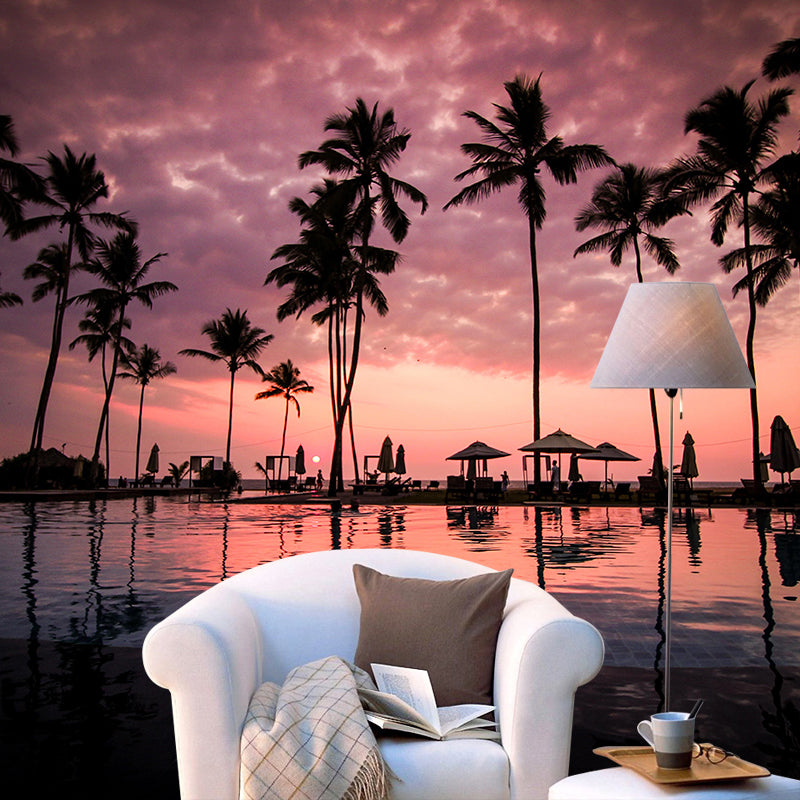 Customized Tropical Palm Mural Wallpaper Decorative Photography Wall Decor