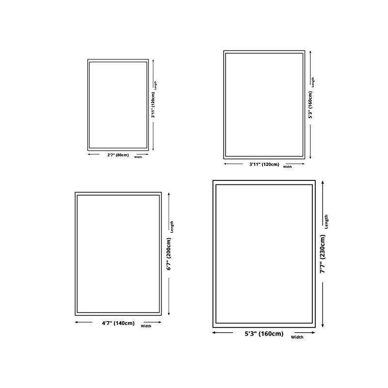 White Irregular Lattice Rug Polyester Modern Rug Washable Rug for Living Room